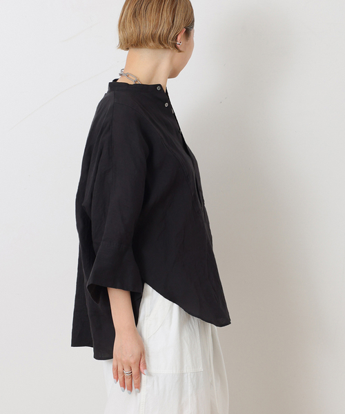 JOURNAL STANDARD LUXE（ジャーナルスタンダード　ラックス）の「60リネンドルマンシャツ（シャツ/ブラウス・レディース・ブラック系その他/レッド/ブラック・FREE）」の7枚目の写真