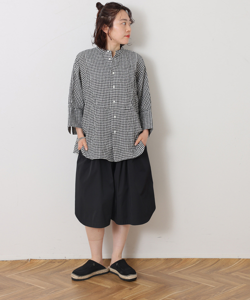 JOURNAL STANDARD LUXE（ジャーナルスタンダード　ラックス）の「60リネンドルマンシャツ（シャツ/ブラウス・レディース・ブラック系その他/レッド/ブラック・FREE）」の13枚目の写真