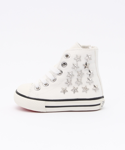 CHUBBYGANG（チャビーギャング）の「星スタッズ　ハイカットスニーカー（スニーカー・キッズ・ホワイト/ブラック・13.5/13/14）」の7枚目の写真