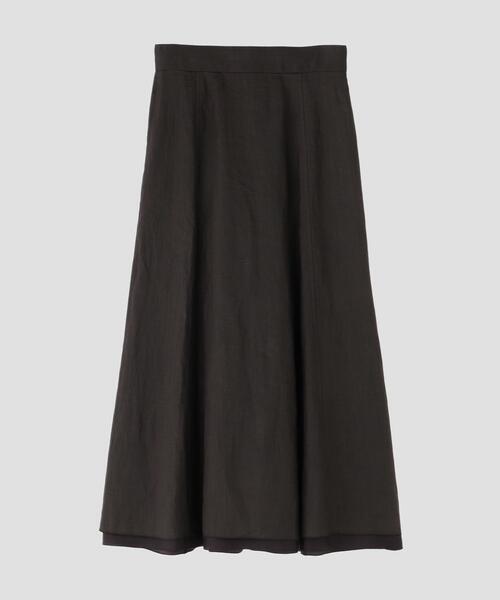 YLEVE(イレーヴ)の「YLEVE / ROYAL RAMIE BROAD SKIRT(スカート・レディース・ブラック/ベージュ・2/0/1)」の8枚目の写真