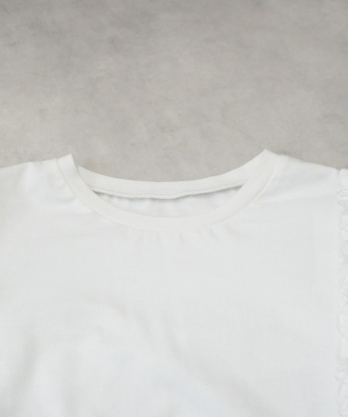 SELECT LEVERY（セレクトリベリー）の「ショルダーフリルTシャツ（Tシャツ/カットソー・レディース・ブラック/オフホワイト・FREE）」の19枚目の写真
