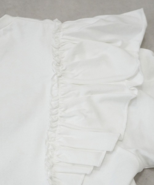 SELECT LEVERY（セレクトリベリー）の「ショルダーフリルTシャツ（Tシャツ/カットソー・レディース・ブラック/オフホワイト・FREE）」の21枚目の写真