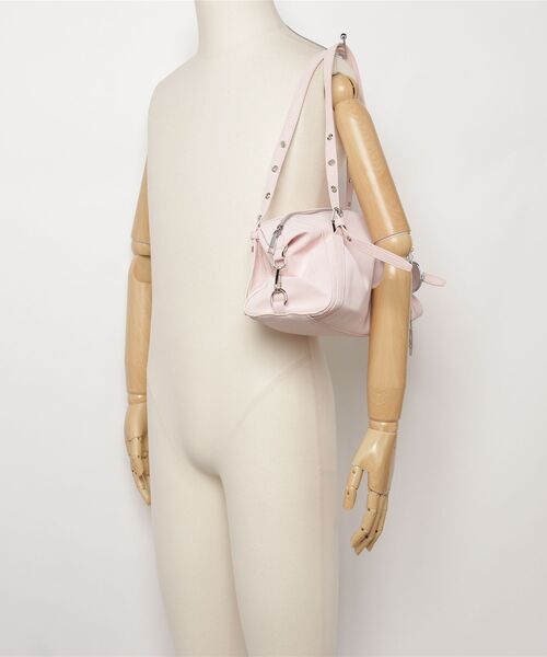 mindseeker girls(マインドシーカーガールズ)の「Eyelet Handle Mini Bag / アイレットハンドル付きミニバッグ(ショルダーバッグ・レディース・ベビーピンク/ブラック・FREE)」の6枚目の写真