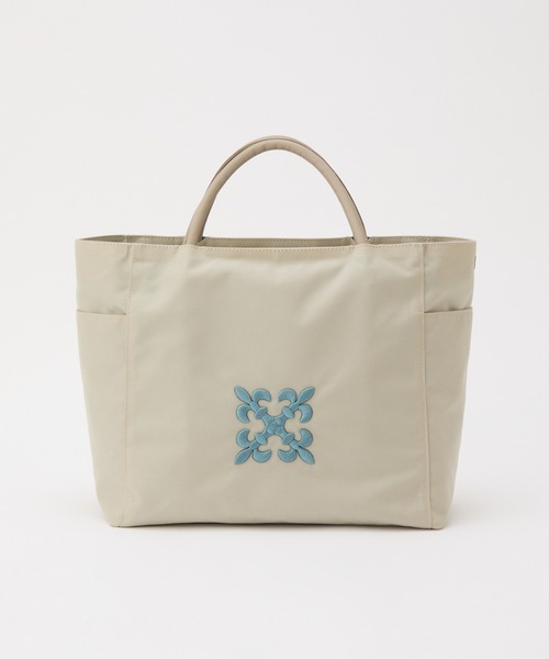 russet（ラシット）の「【モノグラム刺繍】コーデュラナイロントートバッグ（トートバッグ・レディース・グレー/ブラック/ダークブラウン/グレー系その他・FREE）」の5枚目の写真