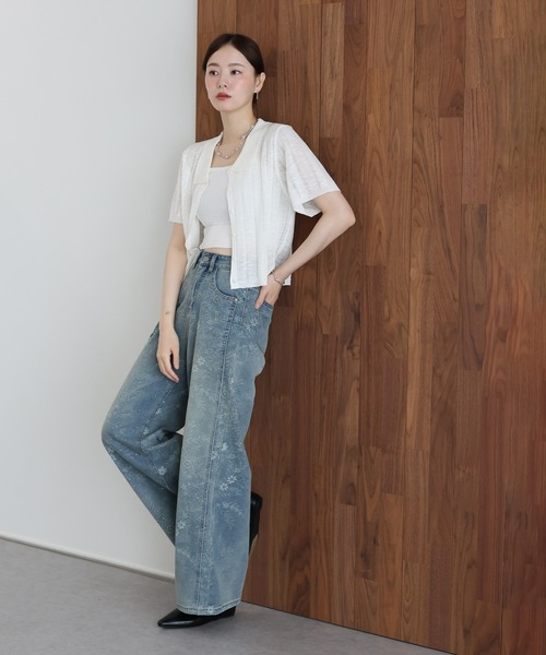 J by blue(ジェイバイブルー)の「フラワージャガードデニム(デニムパンツ・レディース・ブルー・LARGE/MEDIUM)」の11枚目の写真