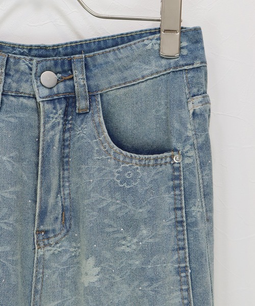 J by blue(ジェイバイブルー)の「フラワージャガードデニム(デニムパンツ・レディース・ブルー・LARGE/MEDIUM)」の10枚目の写真