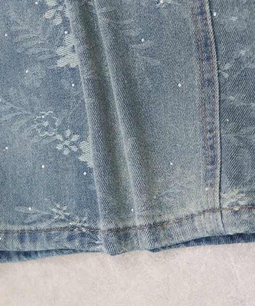 J by blue(ジェイバイブルー)の「フラワージャガードデニム(デニムパンツ・レディース・ブルー・LARGE/MEDIUM)」の5枚目の写真