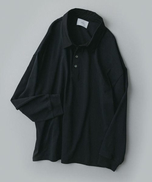 remer(リメール)の「remer 26秋冬新作 - loose sweat polo shirt / シャツ襟スウェットポロシャツ(ポロシャツ・メンズ・ダークグレー/グレー/ブラック・X-SMALL/SMALL/MEDIUM/LARGE)」の1枚目の写真