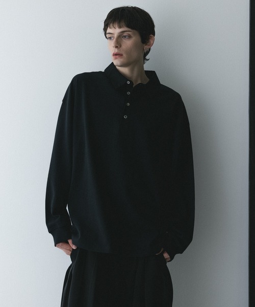 remer(リメール)の「remer 26秋冬新作 - loose sweat polo shirt / シャツ襟スウェットポロシャツ(ポロシャツ・メンズ・ダークグレー/グレー/ブラック・X-SMALL/SMALL/MEDIUM/LARGE)」の8枚目の写真