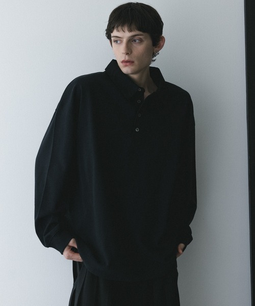 remer(リメール)の「remer 26秋冬新作 - loose sweat polo shirt / シャツ襟スウェットポロシャツ(ポロシャツ・メンズ・ダークグレー/グレー/ブラック・X-SMALL/SMALL/MEDIUM/LARGE)」の9枚目の写真
