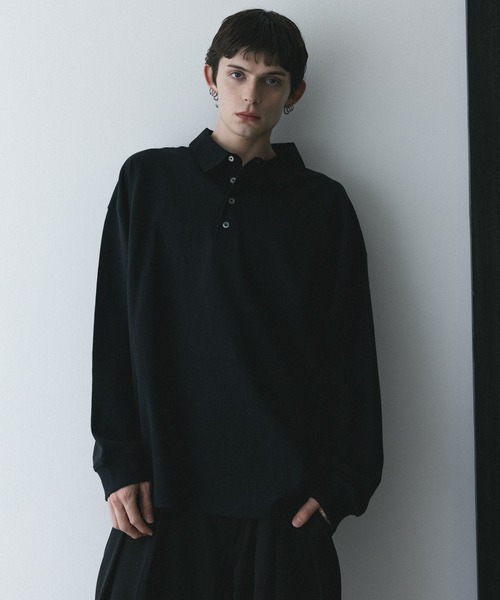 remer(リメール)の「remer 26秋冬新作 - loose sweat polo shirt / シャツ襟スウェットポロシャツ(ポロシャツ・メンズ・ダークグレー/グレー/ブラック・X-SMALL/SMALL/MEDIUM/LARGE)」の10枚目の写真