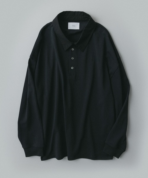 remer(リメール)の「remer 26秋冬新作 - loose sweat polo shirt / シャツ襟スウェットポロシャツ(ポロシャツ・メンズ・ダークグレー/グレー/ブラック・X-SMALL/SMALL/MEDIUM/LARGE)」の21枚目の写真