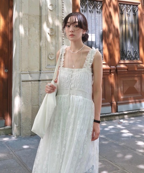 FAVORITO(ファヴォリート)の「レースキャミワンピース(ワンピース・レディース・ホワイト・F)」の2枚目の写真