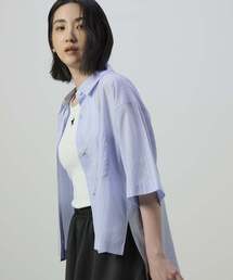 SHEER STRIPE OVER SHIRT