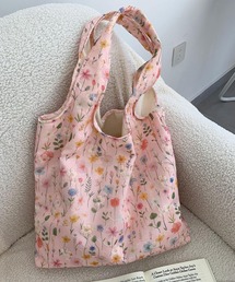 Liaa/ボタニカル フラワー 刺繍トートバッグ A18835