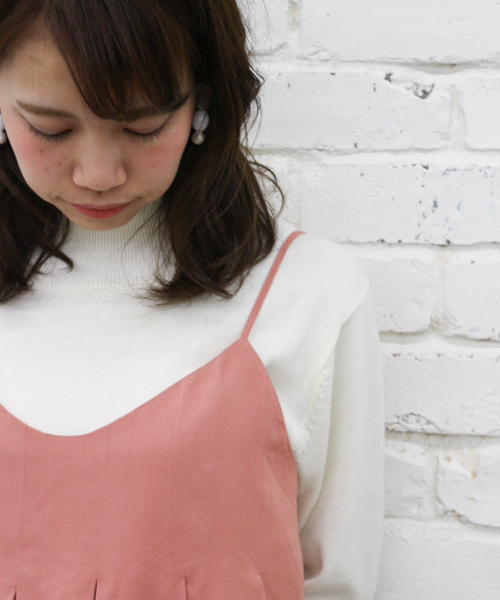 Kastane（カスタネ）の「オーバーキャミ（キャミソール・レディース・ホワイト/ライトブラウン/ピンク・FREE）」の4枚目の写真