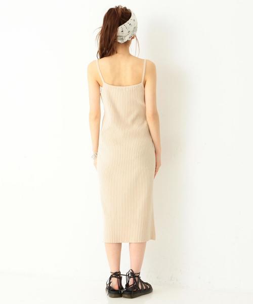 Another Edition(アナザーエディション)の「ニットキャミワンピース/ AEMFC Ry/C KNIT CAMI OP◆(ワンピース・レディース・ブラック/ライトグレー/ベージュ・フリー)」の4枚目の写真