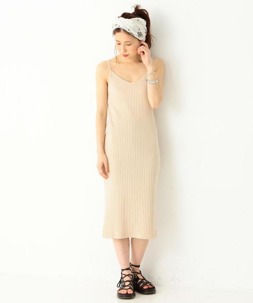 Another Edition(アナザーエディション)の「ニットキャミワンピース/ AEMFC Ry/C KNIT CAMI OP◆(ワンピース・レディース・ブラック/ライトグレー/ベージュ・フリー)」の10枚目の写真