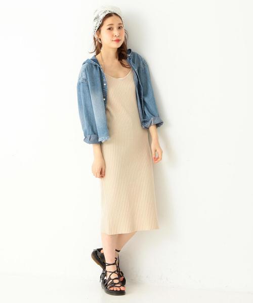 Another Edition(アナザーエディション)の「ニットキャミワンピース/ AEMFC Ry/C KNIT CAMI OP◆(ワンピース・レディース・ブラック/ライトグレー/ベージュ・フリー)」の11枚目の写真