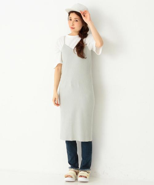 Another Edition(アナザーエディション)の「ニットキャミワンピース/ AEMFC Ry/C KNIT CAMI OP◆(ワンピース・レディース・ブラック/ライトグレー/ベージュ・フリー)」の12枚目の写真