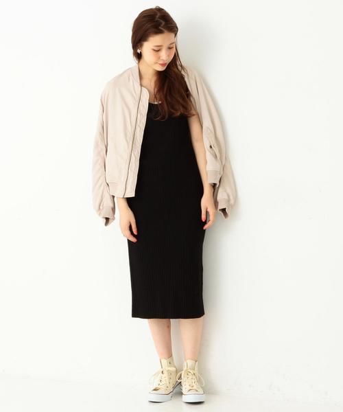 Another Edition(アナザーエディション)の「ニットキャミワンピース/ AEMFC Ry/C KNIT CAMI OP◆(ワンピース・レディース・ブラック/ライトグレー/ベージュ・フリー)」の13枚目の写真