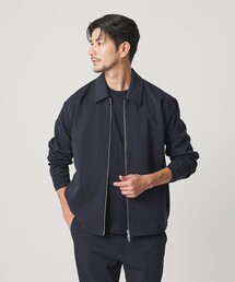 【WEB限定 WARDROBE SMART】ダブルニット ハリントン ジャケット/セットアップ対応 【抗菌・防臭】