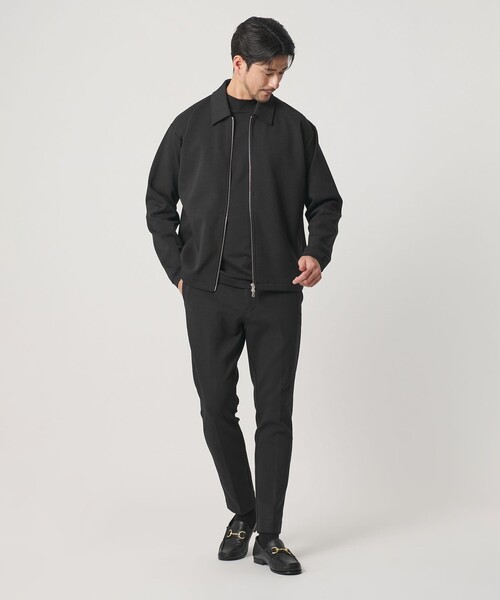 BEAUTY&YOUTH UNITED ARROWS（ビューティーアンドユースユナイテッドアローズ）の「【WEB限定 WARDROBE SMART】ダブルニット ハリントン ジャケット/セットアップ対応 【抗菌・防臭】（ブルゾン・メンズ・ネイビー/ブラック/オリーブ/グレー・S/XL/L/M）」の15枚目の写真