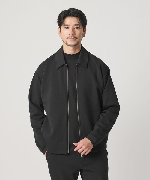 BEAUTY&YOUTH UNITED ARROWS（ビューティーアンドユースユナイテッドアローズ）の「【WEB限定 WARDROBE SMART】ダブルニット ハリントン ジャケット/セットアップ対応 【抗菌・防臭】（ブルゾン・メンズ・ネイビー/ブラック/オリーブ/グレー・S/XL/L/M）」の16枚目の写真