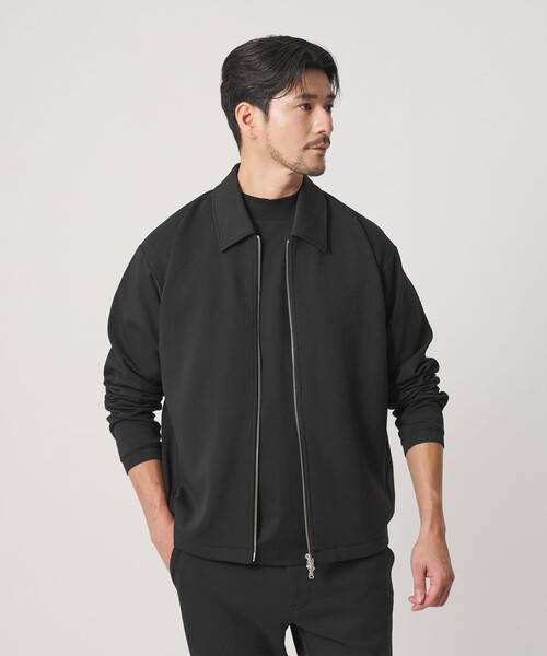 BEAUTY&YOUTH UNITED ARROWS（ビューティーアンドユースユナイテッドアローズ）の「【WEB限定 WARDROBE SMART】ダブルニット ハリントン ジャケット/セットアップ対応 【抗菌・防臭】（ブルゾン・メンズ・ネイビー/ブラック/オリーブ/グレー・S/XL/L/M）」の19枚目の写真