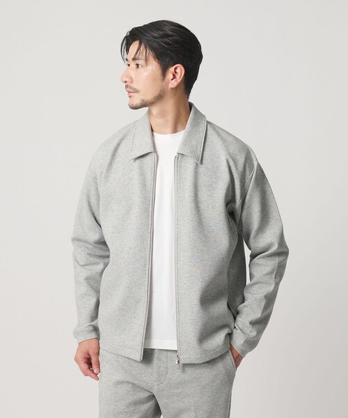 BEAUTY&YOUTH UNITED ARROWS（ビューティーアンドユースユナイテッドアローズ）の「【WEB限定 WARDROBE SMART】ダブルニット ハリントン ジャケット/セットアップ対応 【抗菌・防臭】（ブルゾン・メンズ・ネイビー/ブラック/オリーブ/グレー・S/XL/L/M）」の20枚目の写真