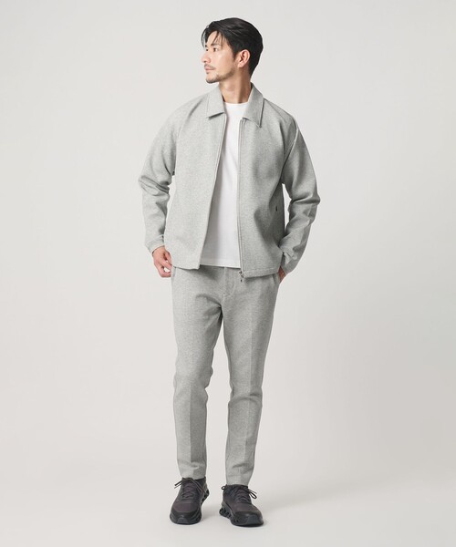 BEAUTY&YOUTH UNITED ARROWS（ビューティーアンドユースユナイテッドアローズ）の「【WEB限定 WARDROBE SMART】ダブルニット ハリントン ジャケット/セットアップ対応 【抗菌・防臭】（ブルゾン・メンズ・ネイビー/ブラック/オリーブ/グレー・S/XL/L/M）」の21枚目の写真