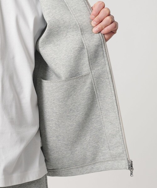 BEAUTY&YOUTH UNITED ARROWS（ビューティーアンドユースユナイテッドアローズ）の「【WEB限定 WARDROBE SMART】ダブルニット ハリントン ジャケット/セットアップ対応 【抗菌・防臭】（ブルゾン・メンズ・ネイビー/ブラック/オリーブ/グレー・S/XL/L/M）」の9枚目の写真