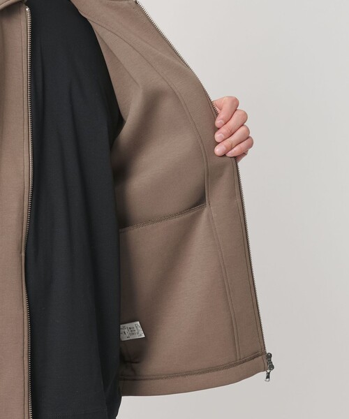 BEAUTY&YOUTH UNITED ARROWS（ビューティーアンドユースユナイテッドアローズ）の「【WEB限定 WARDROBE SMART】ダブルニット ハリントン ジャケット/セットアップ対応 【抗菌・防臭】（ブルゾン・メンズ・ネイビー/ブラック/オリーブ/グレー・S/XL/L/M）」の11枚目の写真
