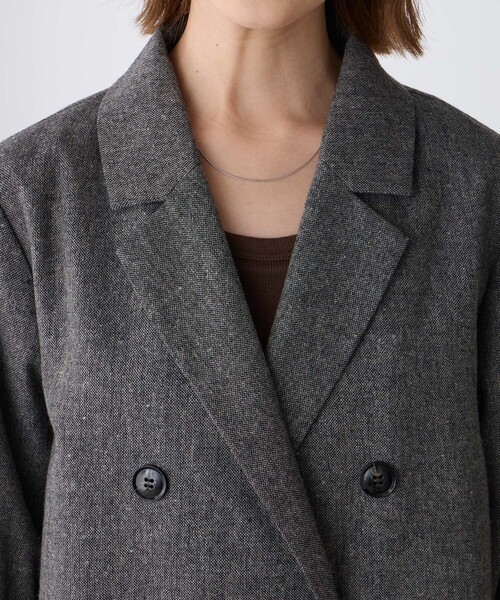 BONLECILL(ボンルシール)の「ツイードライクテーラードジャケット(テーラードジャケット・レディース・チャコールグレー/ネイビー/ブラック/ブラウン/ダークグレー・FREE)」の22枚目の写真