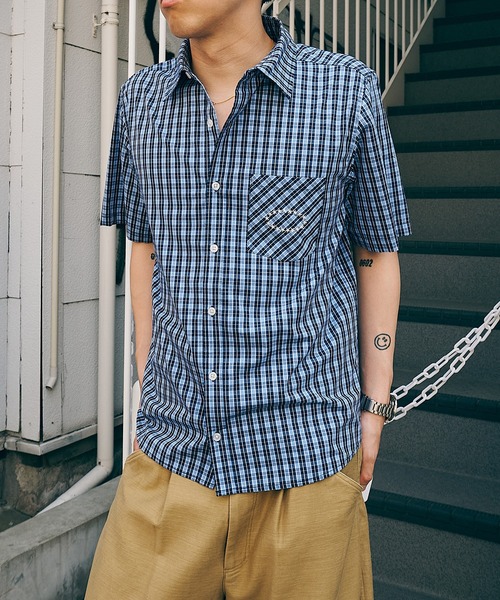 AFB（エーエフビー）の「SS CHECK SHIRTS（シャツ/ブラウス・メンズ・ホワイト/ブラウン/ブルー・MEDIUM/LARGE）」の16枚目の写真