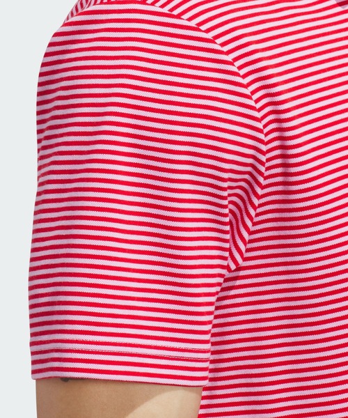 adidas(アディダス)の「オリジナルスゴルフ Originals ストライプ ピケ ポロ【adidas Golf/アディダスゴルフ】(ポロシャツ・メンズ・ピンク系その他・X-LARGE/LARGE/XX-LARGE/SMALL/MEDIUM)」の5枚目の写真