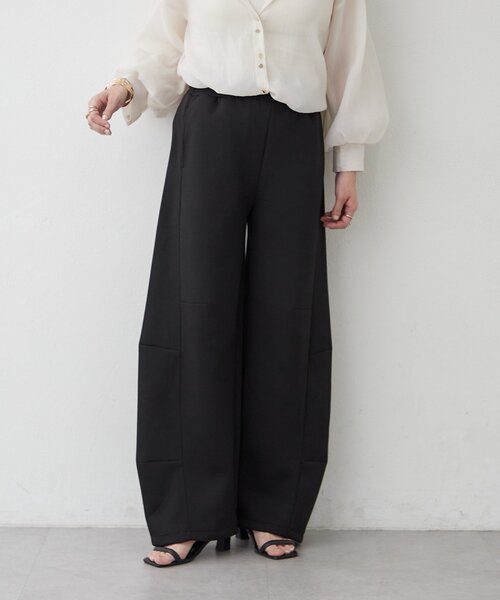 Remind me and forever(リマインドミーアンドフォーエバー)の「【全骨格に合う】ダンボールカーブパンツ(スウェットパンツ・レディース・ブラック/トップグレー/ブラウン・FREE)」の10枚目の写真
