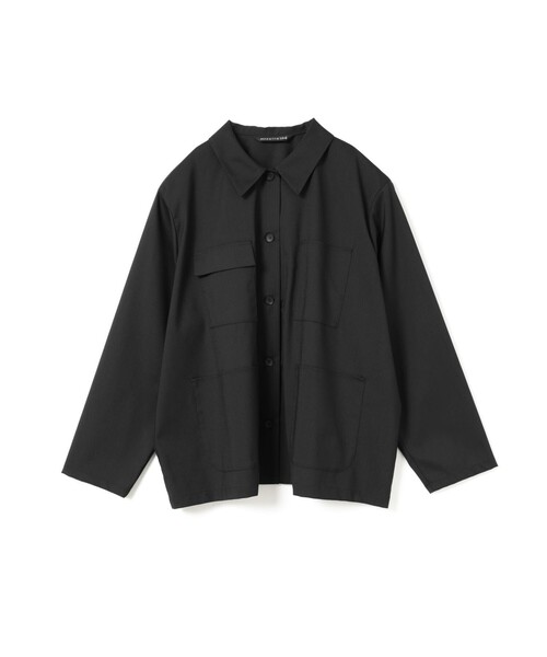 mizuiroind(ミズイロインド)の「mizuiro ind カバーオール(シャツ/ブラウス・レディース・ネイビー/グレー/チャコールグレー/ブラック/グレー系その他・FREE)」の2枚目の写真