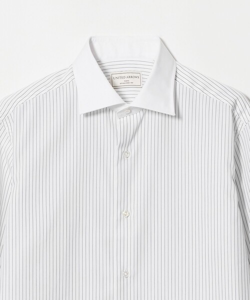 UNITED ARROWS(ユナイテッドアローズ)の「イージーケア AG ピンストライプ セミワイドカラー クレリックシャツ 抗菌防臭(シャツ/ブラウス・メンズ・ブラック・37cm/39cm/38cm/41cm/40cm)」の4枚目の写真