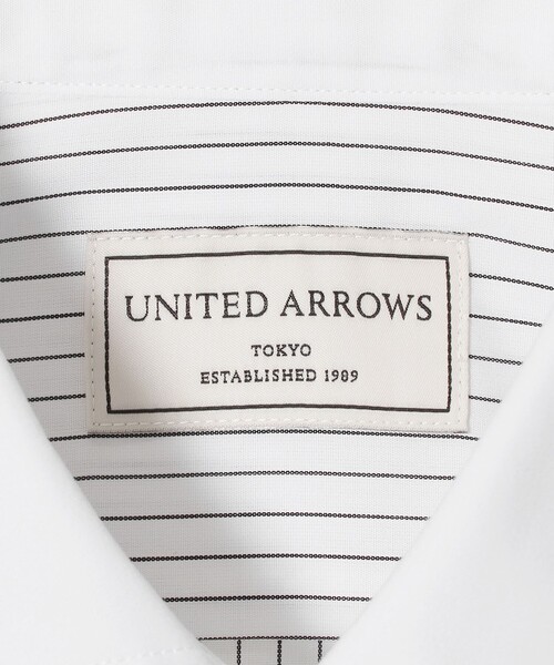 UNITED ARROWS(ユナイテッドアローズ)の「イージーケア AG ピンストライプ セミワイドカラー クレリックシャツ 抗菌防臭(シャツ/ブラウス・メンズ・ブラック・37cm/39cm/38cm/41cm/40cm)」の9枚目の写真