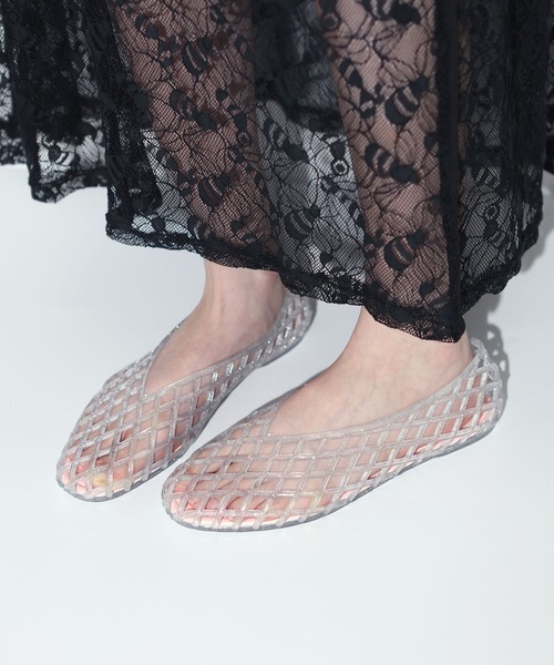 LA VORAGINE(ラ ヴォラジネ)の「クリアジェリーフラットシューズ(サンダル・レディース・Silver/Black/PINK/BROWN・23.5cm/23cm/24cm)」の3枚目の写真