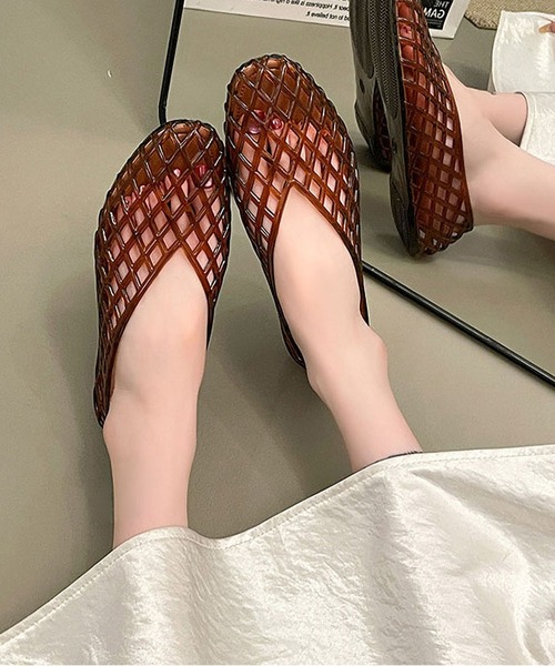 LA VORAGINE(ラ ヴォラジネ)の「クリアジェリーフラットシューズ(サンダル・レディース・Silver/Black/PINK/BROWN・23.5cm/23cm/24cm)」の5枚目の写真