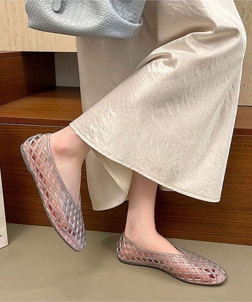 LA VORAGINE(ラ ヴォラジネ)の「クリアジェリーフラットシューズ(サンダル・レディース・Silver/Black/PINK/BROWN・23.5cm/23cm/24cm)」の16枚目の写真