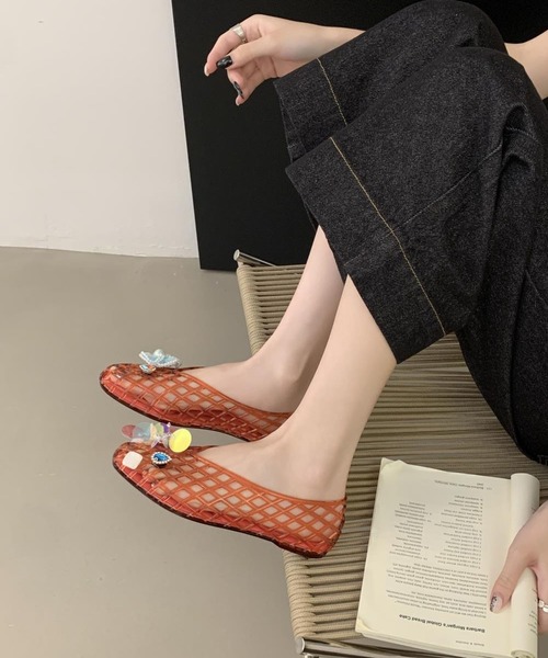 LA VORAGINE(ラ ヴォラジネ)の「クリアジェリーフラットシューズ(サンダル・レディース・Silver/Black/PINK/BROWN・23.5cm/23cm/24cm)」の9枚目の写真