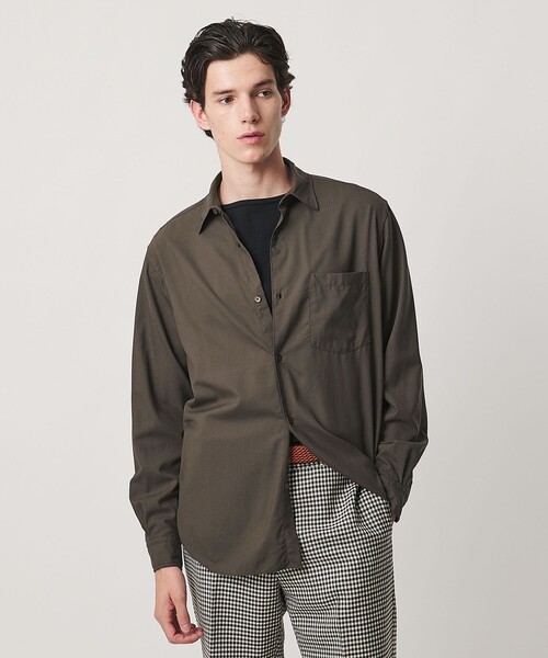 UNITED ARROWS(ユナイテッドアローズ)の「ワンフォーティ トロピカル レギュラーカラーシャツ(シャツ/ブラウス・メンズ・ライトブルー/ネイビー/オリーブ・L/M/XL/S)」の1枚目の写真