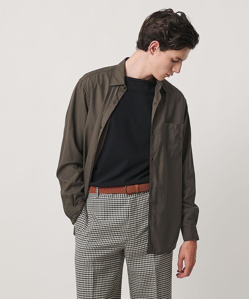 UNITED ARROWS(ユナイテッドアローズ)の「ワンフォーティ トロピカル レギュラーカラーシャツ(シャツ/ブラウス・メンズ・ライトブルー/ネイビー/オリーブ・L/M/XL/S)」の4枚目の写真