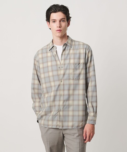 UNITED ARROWS(ユナイテッドアローズ)の「ワンフォーティ トロピカル レギュラーカラーシャツ(シャツ/ブラウス・メンズ・ライトブルー/ネイビー/オリーブ・L/M/XL/S)」の6枚目の写真