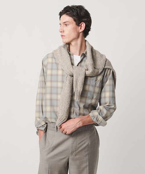 UNITED ARROWS(ユナイテッドアローズ)の「ワンフォーティ トロピカル レギュラーカラーシャツ(シャツ/ブラウス・メンズ・ライトブルー/ネイビー/オリーブ・L/M/XL/S)」の7枚目の写真
