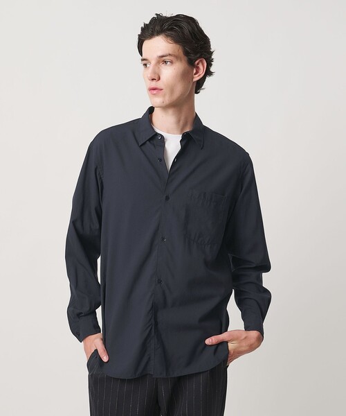 UNITED ARROWS(ユナイテッドアローズ)の「ワンフォーティ トロピカル レギュラーカラーシャツ(シャツ/ブラウス・メンズ・ライトブルー/ネイビー/オリーブ・L/M/XL/S)」の9枚目の写真
