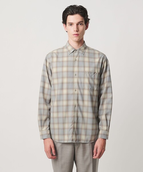 UNITED ARROWS(ユナイテッドアローズ)の「ワンフォーティ トロピカル レギュラーカラーシャツ(シャツ/ブラウス・メンズ・ライトブルー/ネイビー/オリーブ・L/M/XL/S)」の13枚目の写真